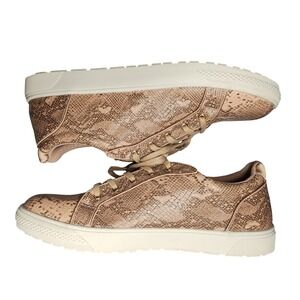 Daybreaks Sneakers Womens US 10M Pink White Snake Print Composition Leather Sole